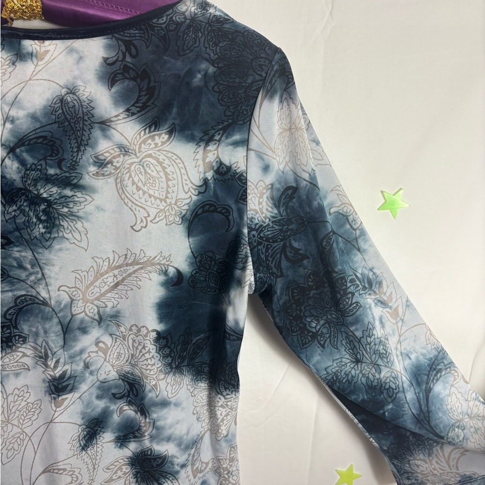 Y2K Dark Fairy Grunge Tie Dye Floral Whimsigoth Women’s Top Size M - Picture 11 of 13